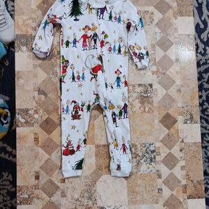 Pottery Barn Kids Festive White Pajamas